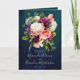 Invitation Romantique Floral Emerald Green Mariage or