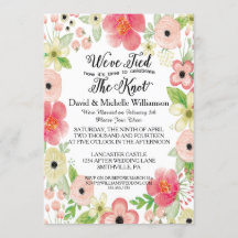 Invitation Romantique Floral Post Mariage