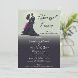 Invitation Romantique gothique Amoureux Répétition Dîner Mari