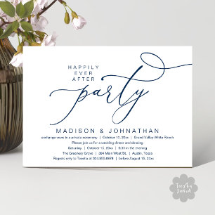 Invitation Romantique Heureux Après La Fête, Dîner Mariage