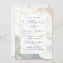 Romantique papillons blancs Anniversaire Invitatio