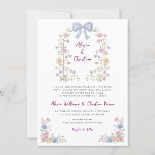 Invitation Romantique Pastel Flower Garden Mariage Inviter