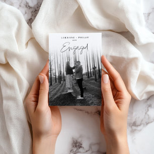 Invitation Romantique Pleine Photo & Engageur de Script manus