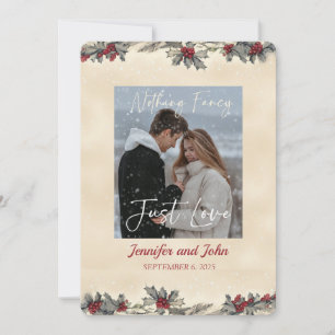 Invitation Romantique Rien de fantaisie Juste Amour Mariage d