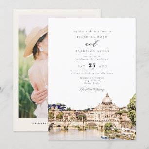 Invitation ROME Italie Skyline Destination Mariage