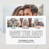 Rome photo enregistrer la date mariage destination