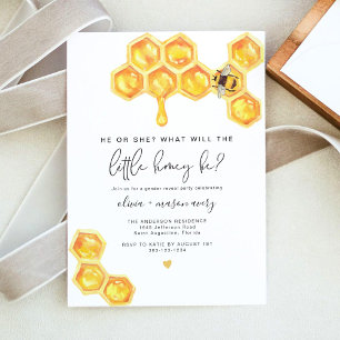 Invitation ROMY Minimal Rustique Petit Miel Abeille Révélatio