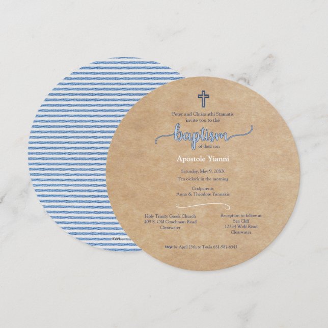 Invitation ronde apôtre (Devant / Derrière)