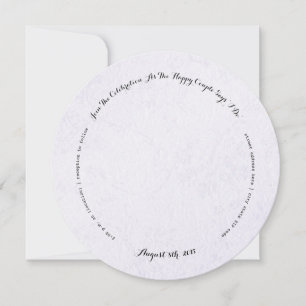 Invitation ronde de texte courbe
