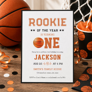Invitation Rookie de l'année 1er anniversaire de basket-ball