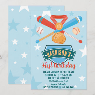Invitation Rookie de l'année Baseball 1er anniversaire