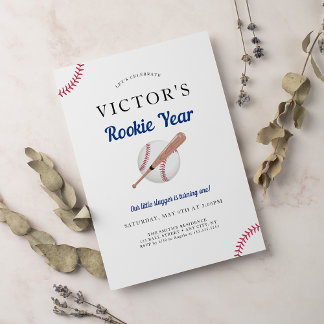Invitation Rookie de l'année Baseball 1er anniversaire fête