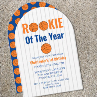 Invitation Rookie De L'Année Basket 1Er Anniversaire