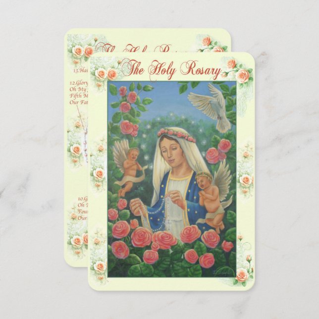 Invitation Rosary Prayer Card (Devant / Derrière)