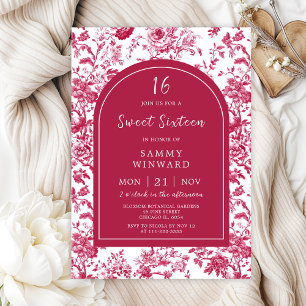 Invitation Rose Antique Chinoiserie Sweet Seize