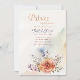 Invitation rose aquarelle