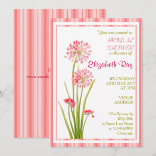 Invitation Rose blanc délicieuse Florale Douche nuptiale Invi