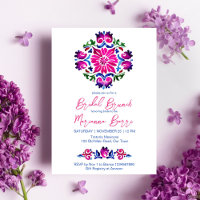 Rose bleu mexicain tuiles modèle douche nuptiale