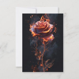 Invitation Rose brûlant
