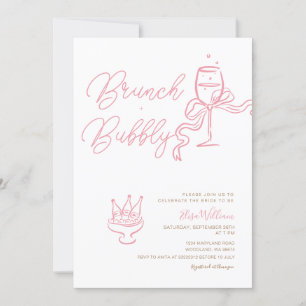 Invitation Rose Coquette Gold Rose Blush Fête des mariées Inv
