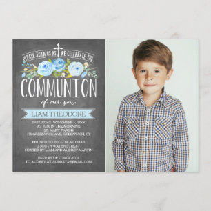 Invitation rose de communion du tableau   de
