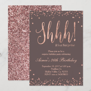 Invitation rose de fête d'anniversaire de