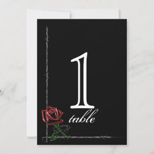 Invitation Rose de l'anniversaire du fils barbelé gothique Nu