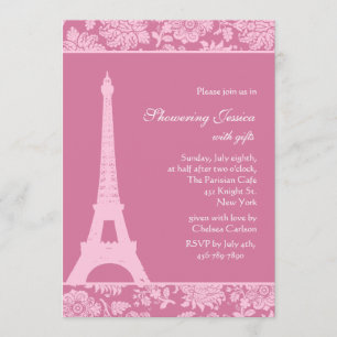 Invitation Rose de sucrerie dans la Fête de la mariée de