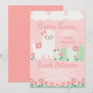 Invitation rose d'invitation de baby shower de