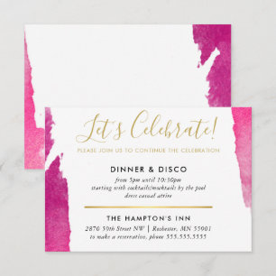 Invitation Rose doré luxe moderne d'INSERTION de CÉLÉBRATION