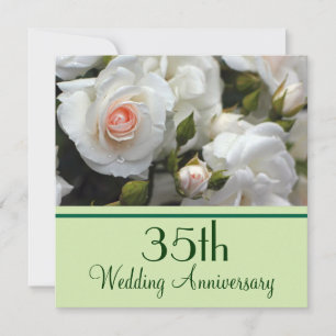 Invitation rose du 35e anniversaire