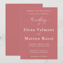 Rose du désert rose - Mariage minimaliste romantiq