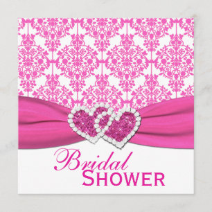 Invitation rose et blanc fuchsia de Fête de la