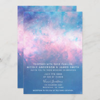Rose et bleu Starry Cosmton Cosmic Coton Candy Sky
