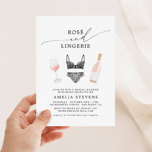 Invitation Rosé et lingerie pour la fête de mariage