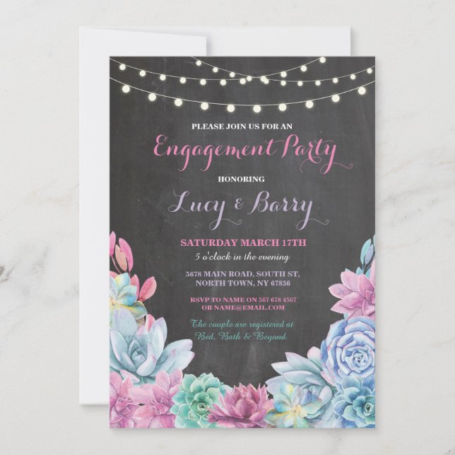 Invitation rose floral de tableau de partie de (Devant)