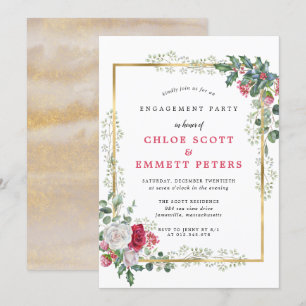 Invitation Rose Floral Holly