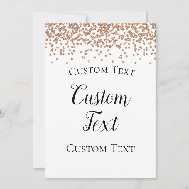 Invitation Rose Gold Affiche de bienvenue 5x7" (Devant)