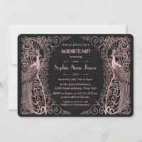 Rose Gold Art Deco Enterrement de vie de jeune fil