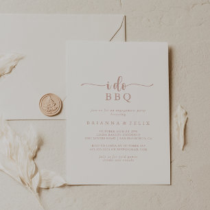 Invitation Rose Gold Calligraphie I Do BQ Engagement Party