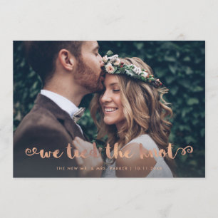 Invitation Rose Gold Fantaisiste   Annonce de Mariage en Elop