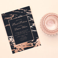 Rose Gold Faux Foil Marbre Sweet sixteen