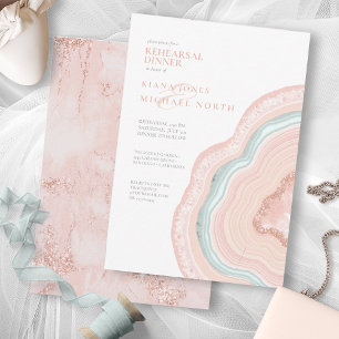 Invitation Rose Gold ID647 de la répétition de Parties scinti