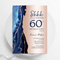 Rose Gold Marine Blue Agate Surprise 60e anniversa