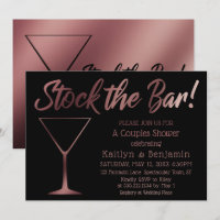 Rose Gold Ombre Stock du Bar Couples Douche