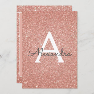 Invitation Rose Gold Parties scintillant Classe de 2019 Gradu