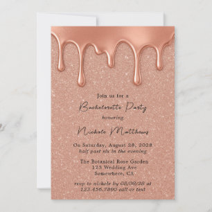 Invitation Rose Gold Parties scintillant & Drives Bachelorett
