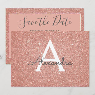 Invitation Rose Gold Parties scintillant Sweet 16 Enregistrer