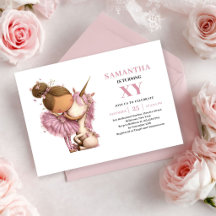 Invitation Rose Gold pour les 3 ans de Sweet Fairy