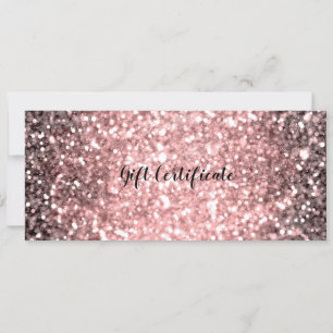 Invitation Rose Gold Sparkle Lights Sparkly chèque cadeau
